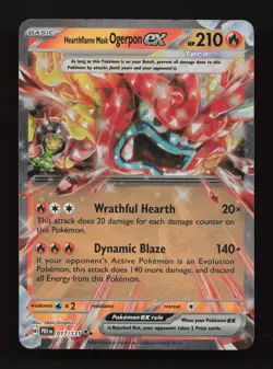 Hearthflame Mask Ogerpon ex 017/131 Double Rare Prismatic Evolutions Pokemon NM - Image 1