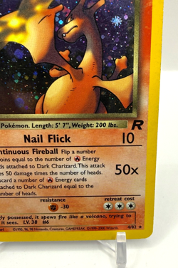 Pokemon TCG Dark Charizard Team Rocket Holo Rare 80 HP 4/82 Unlimited 2000 - Image 4