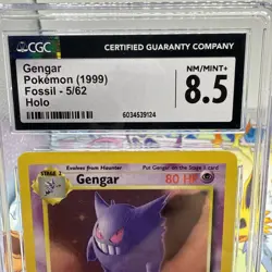 1999 Pokemon CGC 8.5 Gengar Holo - Fossil 5/62 - Image 2