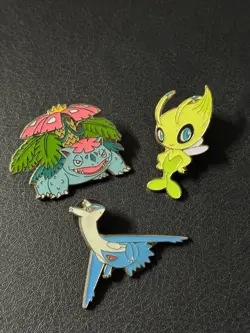 Pokemon Mega Venusaur M + Celebi + Latios pin Lot - Image 1