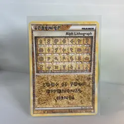 Trainer Alph Lithograph Unknown Tcg 2010 Heartgold Soul Silver Pack Fresh NM - Image 1