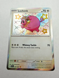 Pokemon TCG NM Lechonk 207/091 SV: Paldean Fates Shiny Holo 2024 - Image 2