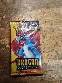 Pokemon Dragon Majesty Booster Pack Factory Sealed - Salamence Artwork - 2018 - Image 1