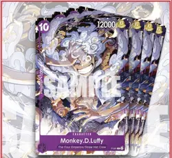ONE PIECE TCG: Monkey.D.Luffy ST18 P-041 PROMO x4 PURPLE Starter Deck - Image 1