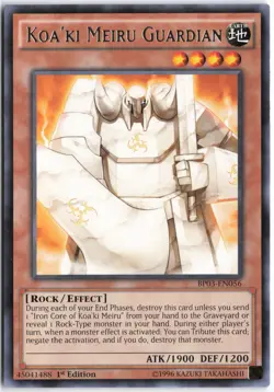 Yugioh - Koa'ki Meiru Guardian BP03-EN056 1st Edition - Battle Pack 3: Monster L - Image 1