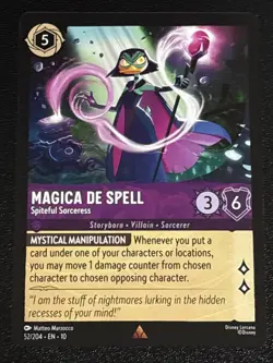Disney Lorcana Whispers in the Well Magica De Spell Spiteful Sorceress 52/204 NM - Image 1