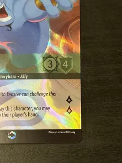 Disney Lorcana Double Sword Error Enchanted Genie On The Job First Print 209/204 - Image 4