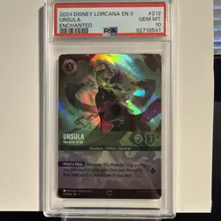 2024 DISNEY LORCANA EN 3 - URSULA - DECEIVER OF ALL - Enchanted #212 - PSA 10! - Image 1
