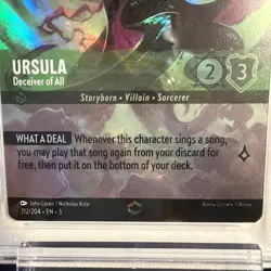 2024 DISNEY LORCANA EN 3 - URSULA - DECEIVER OF ALL - Enchanted #212 - PSA 10! - Image 4