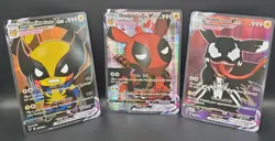 Pikachu Cosplay Deadpool Venom Wolverine Marvel Custom Art Card Holo Foil - Image 1