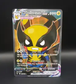 Pikachu Cosplay Deadpool Venom Wolverine Marvel Custom Art Card Holo Foil - Image 5