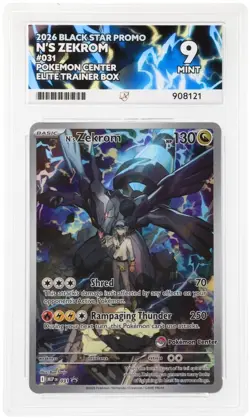 ACE 9 N's Zekrom MEP 031 Pokemon Center Stamped Promo Holo Pokemon Card - Mint - Image 1