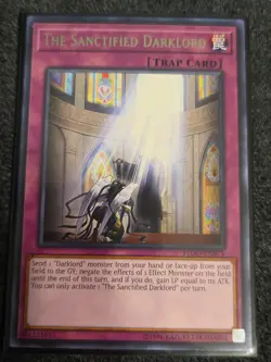 The Sanctified Darklord FLOD-EN075 Yu-Gi-Oh! Card NM Unlimited - Image 1