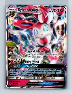 Sylveon GX 92/145 Sm-Guardians Rising Holo Awesome Fairy Pokemon Card - Image 1