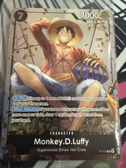 P-075 Monkey.D.Luffy Promo Card TS-02 Tin Set 02 ENGLISH SEALED - Image 1