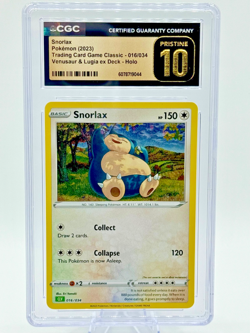 CGC 10 PRISTINE Snorlax Holo 016/034 Trading Card Game Classic CLV Pokemon Card - Image 1