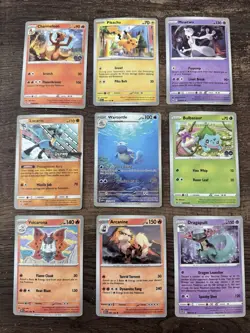 Pokemon Card Lot 9 Cards 2024 Bulbasaur Squirtle Wartortle Togepi Starter GO SV - Image 1