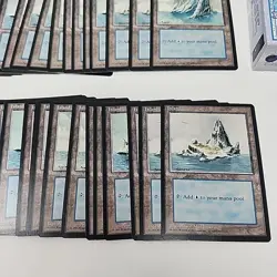 Lot of 78 Magic The Gathering MTG - Ice Age - Island Land Cards with Box NM/M - Image 2