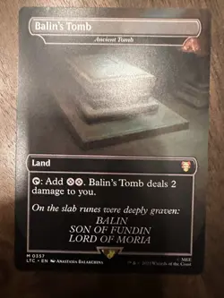 Balin's Tomb Ancient Tomb : MTG *Borderless* Lord of the Rings LTC #0357 / NM - Image 1