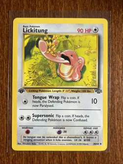 [LP+/NM] 1999 Pokemon Jungle Lickitung 1st Edition #38/64 Uncommon - Image 1