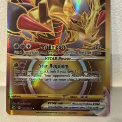 Pokemon TCG Giratina Vstar Lost Origin Secret Rare Gold Card 212/196 - Image 3