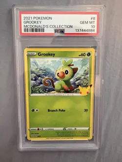 Grookey Pokemon McDonalds 25th Anniversary Non Holo #8/25 PSA 10 GEM MINT - Image 1