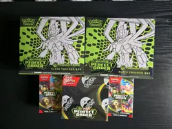 Pokemon Center Perfect Order 2 PC ETB, 1-Booster Box, 2 Booster Bundles IN HAND - Image 1