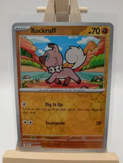 Pokemon Rockruff 084/159 Reverse Holo SV9 Journey Together Pokemon Card - Image 1