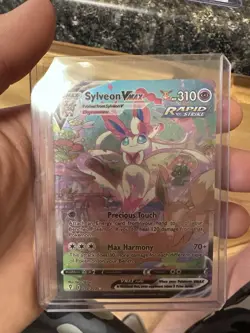 Pokemon Sylveon VMAX Rapid Strike Secret Rare 212/203 Evolving Skies 310 HP - Image 3