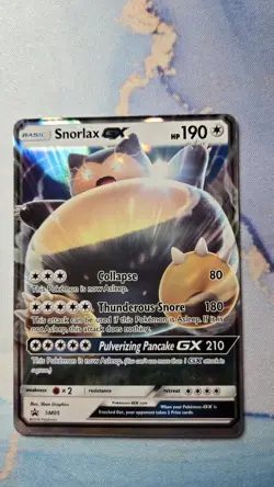 Pokemon TCG Snorlax GX Black Star Promo SM05 LP/NM Condition - Image 1