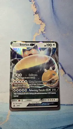 Pokemon TCG Snorlax GX Black Star Promo SM05 LP/NM Condition - Image 2