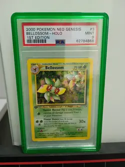 2000 POKEMON NEO GENESIS 1ST ED #3 BELLOSSOM-HOLO PSA 9 comes with Graded Guard! - Image 1