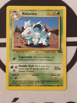 Pokemon Karte Nidorina 40/64 Dschungel Set 1999 Jungle Pokemon TCG - Image 2