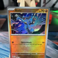 Pokemon Prismatic Evolutions - 050/131 Riolu - Master Ball Reverse - NM/M - Image 2
