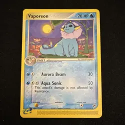 Pokemon Vaporeon EX Sandstorm 25/100 Rare Regular 70 HP Stage 1 English 2003 - Image 1
