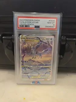 Pokemon Sword & Shield Glaceon Vstar Crown Zenith Psa 10 Gg40/gg70 - Image 1