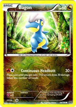 Pokemon, Roaring Skies, Bagon - 54/108 - Reverse Holo, NM/M - Image 1