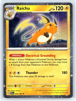 Raichu 026/165 Cosmos Holo 151 Sam's Club Exclusive Promo Pokemon TCG - Image 1