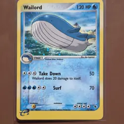 Pokemon Wailord 14/109 Ruby & Sapphire Holo Rare Stage 1 120 HP Take Down Surf - Image 1