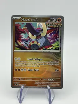 Pokemon TCG Great Tusk 055/131 Master Ball Reverse Holo Prismatic Evolutions (A1 - Image 1