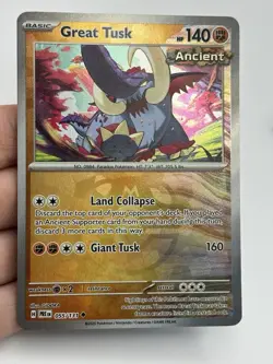 Pokemon TCG Great Tusk 055/131 Master Ball Reverse Holo Prismatic Evolutions (A1 - Image 3