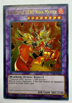 Yugioh Elemental HERO Nova Master BLLR-EN056 Ultra Rare 1st Edition LP/MP - Image 1