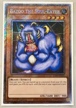 Yugioh! 1x Bazoo the Soul-Eater RA03-EN111 Platinum Secret Rare 1st Ed NM - Image 1