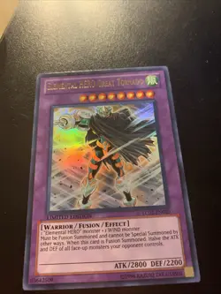 Elemental Hero Great Tornado LC02-EN010 Ultra Rare Limited Edition LP - Image 1