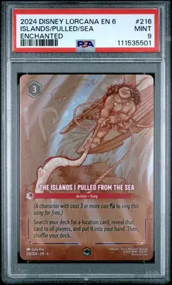 2024 DISNEY LORCANA EN 6-AZURITE SEA 216 THE ISLANDS I PULLED FROM THE SEA ENCHA - Image 1