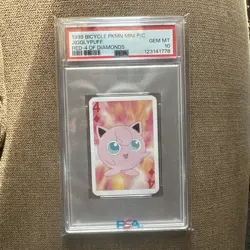 Pokemon - Bicycle Mini Playing Cards - Jigglypuff 4 of Diamonds PSA 10 Gem Mint - Image 1
