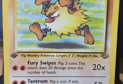 Pokemon Primeape 70 HP Uncommon Jungle 43/64 1st Edition Wizards Stage 1 Card - Image 3