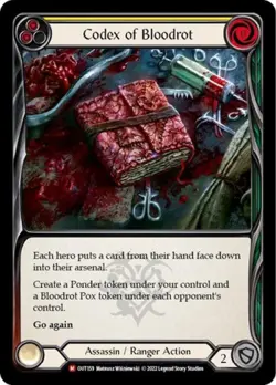 Flesh and Blood FAB Codex of Bloodrot NM 1st EditionNormal Outsiders - Image 1