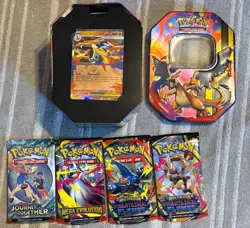 Pokemon Mega Charizard Ex Tin With Mega Charizard Y EX Promo - Image 2