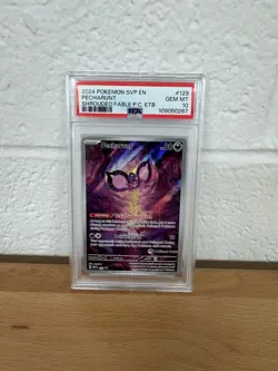 PSA 10 Pecharunt 129 SVP 2024 Pokemon Center Shrouded Fable ETB Black Star Promo - Image 1
